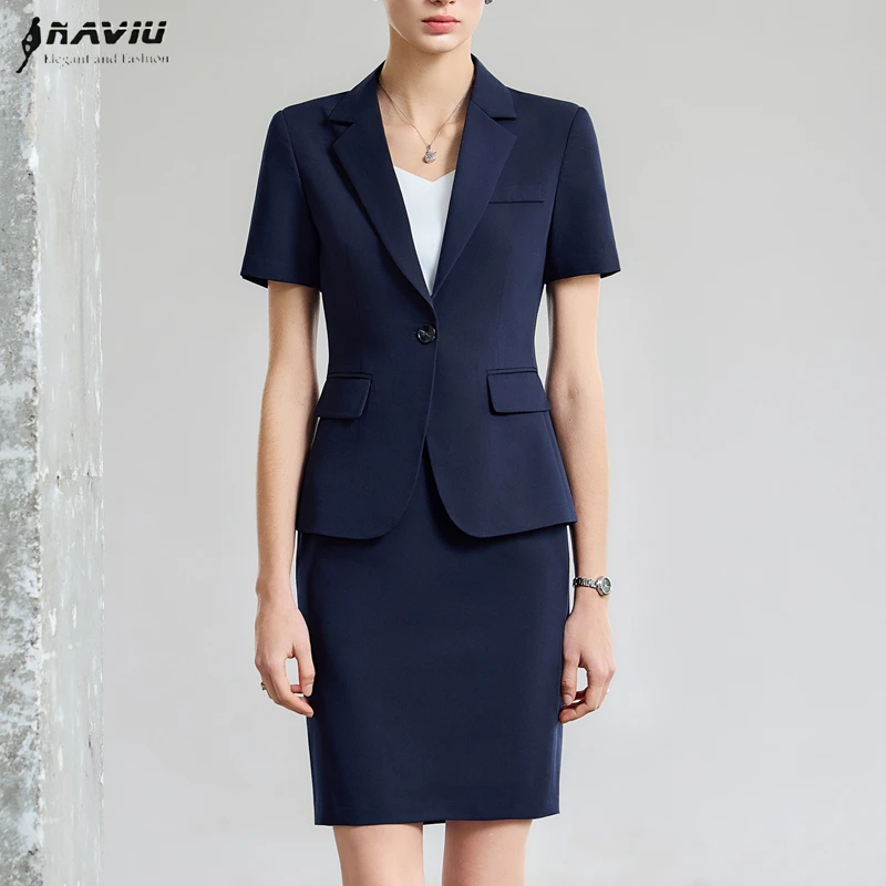 NAVIU Fashion Women Skirt Suits New Summer Professional Business Slim Short Sleeve Blazer And Skirt Office Ladies Work Wear
NAVIU Fashion Women Skirt Suits New Summer Professional Business Slim Short Sleeve Blazer And Skirt Office Ladies Work Wear
