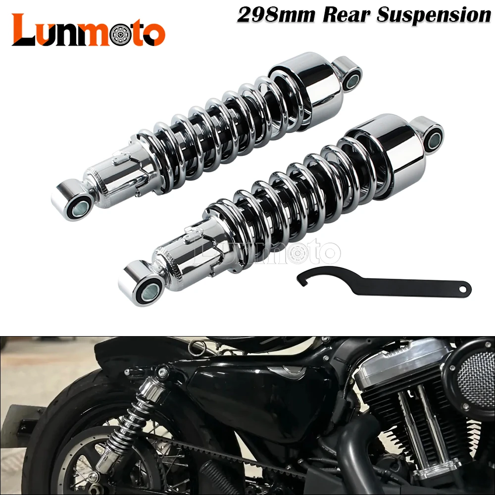 Motorcycle Adjustable 298mm Rear Shock Absorbers Suspension Lowering For Harley Sportster XL883 XL1200 1979-2012 Dyna 1982-1994
Motorcycle Adjustable 298mm Rear Shock Absorbers Suspension Lowering For Harley Sportster XL883 XL1200 1979-2012 Dyna 1982-1994