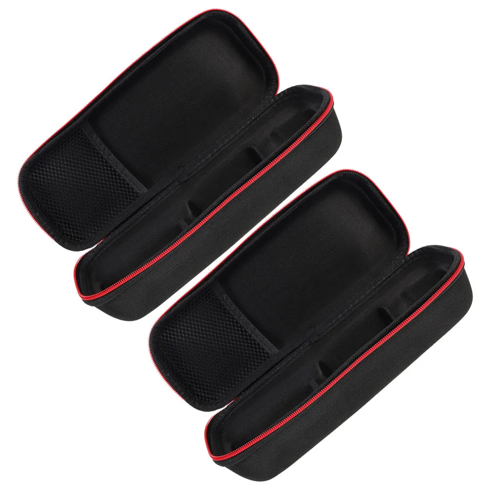 2Pcs Portable Eva Material Handheld Mic Case Zipper Design Accessory Storage Pouch Scratch Resistant Practical Gift