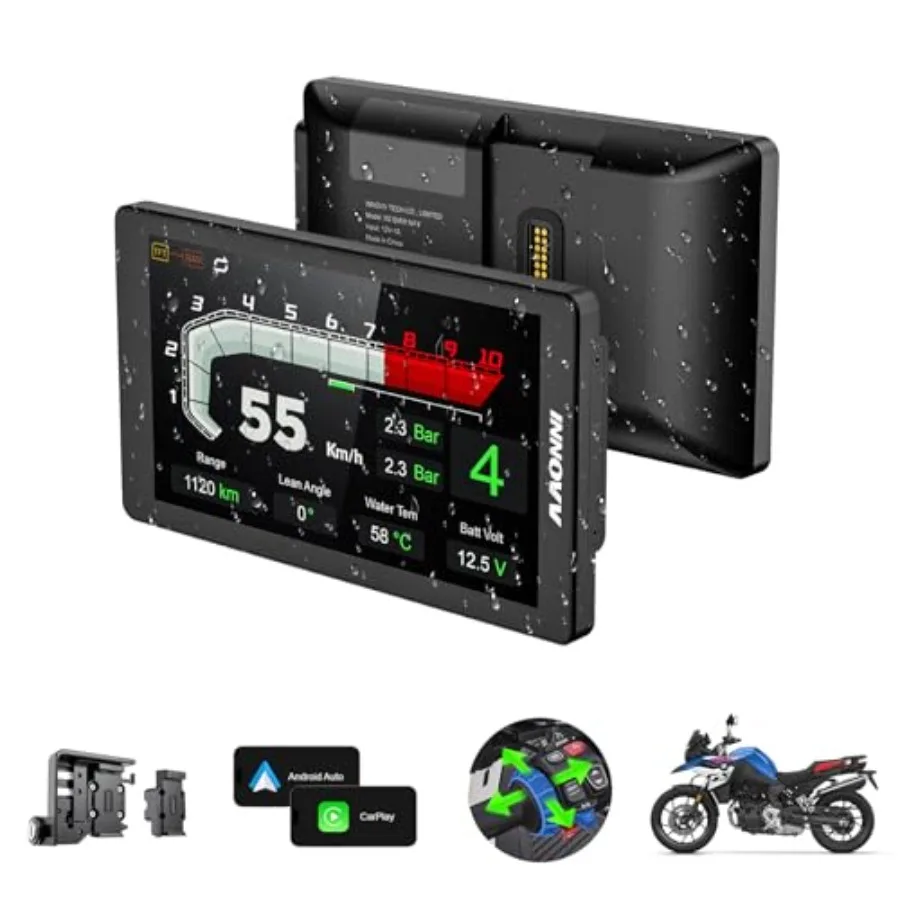 BMW Motorcycle N2 Wireless CarPlay Android Auto: 6.5 Touch Screen, WonderWheel-Compatible, TPMS Display, IP67 Waterproof, for R
BMW Motorcycle N2 Wireless CarPlay Android Auto: 6.5 Touch Screen, WonderWheel-Compatible, TPMS Display, IP67 Waterproof, for R