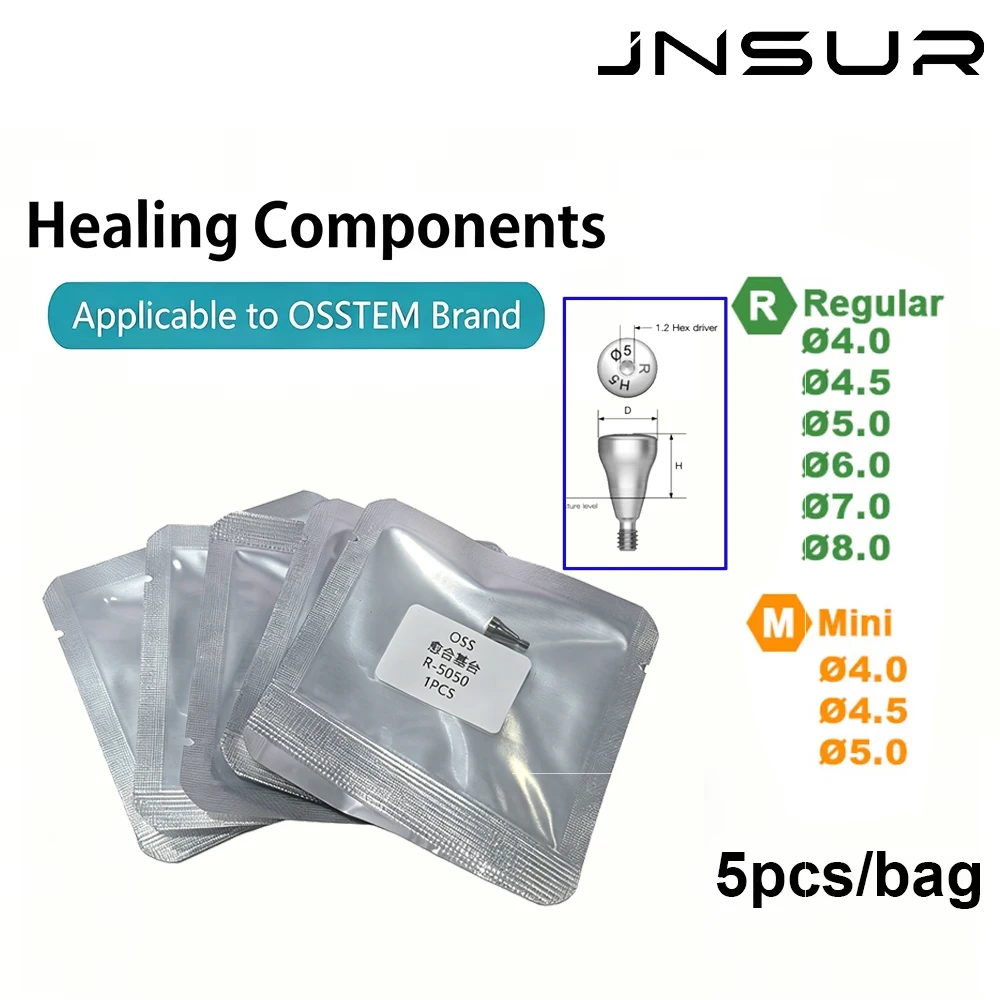 5pcs/bag JNSUR Dental Healing Components Implant Accessories Compatible with OSSTEM Dental Lab Material Technician Accessories
5pcs/bag JNSUR Dental Healing Components Implant Accessories Compatible with OSSTEM Dental Lab Material Technician Accessories