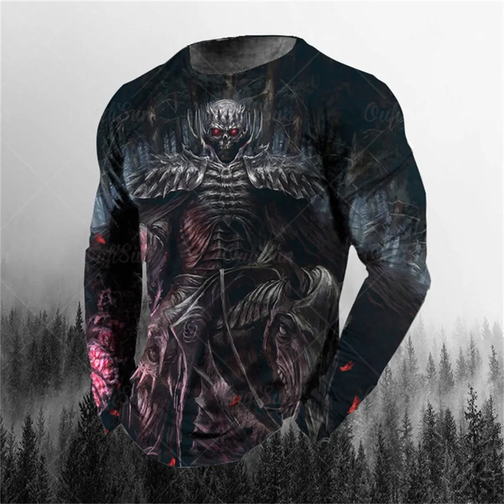 3D Printing O-Neck long sleeves Plus Size T-shirt Men's Clothing Retro Men's Long Sleeve T-shirt Skull Long T-shirt Men's Street
3D Printing O-Neck long sleeves Plus Size T-shirt Men's Clothing Retro Men's Long Sleeve T-shirt Skull Long T-shirt Men's Street