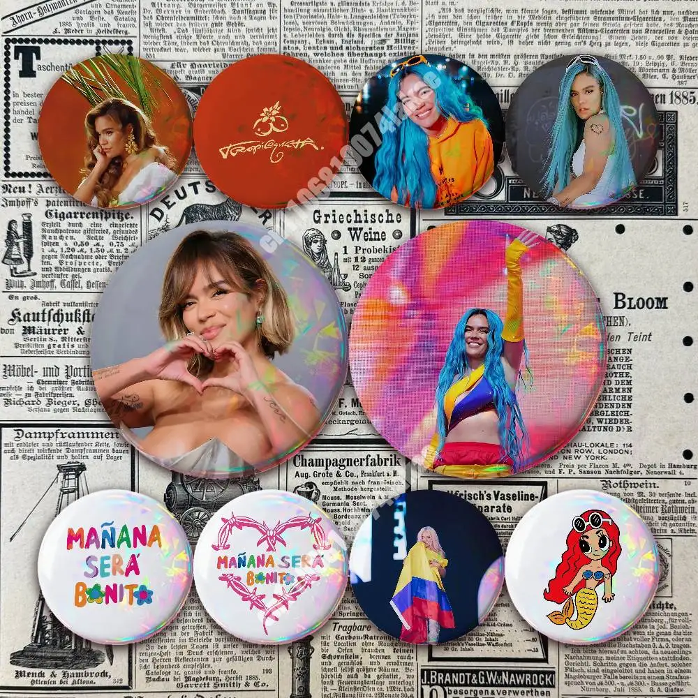 K-Karol G Tropicoqueta Manana Sera Bonito Button Badge 2PC Sets for Bags & Clothes & Accessories Metal Pin Vibrant Collection
K-Karol G Tropicoqueta Manana Sera Bonito Button Badge 2PC Sets for Bags & Clothes & Accessories Metal Pin Vibrant Collection
