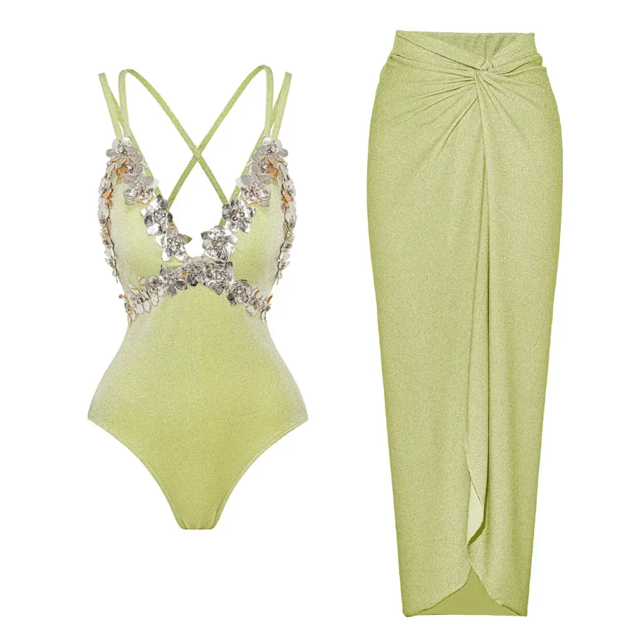One Piece Swimsuit Bikini with Skirt Swimwear Summer Women Cover Up 2025 New Luxury Elegant Brazilian Beach Bathing Suit
One Piece Swimsuit Bikini with Skirt Swimwear Summer Women Cover Up 2025 New Luxury Elegant Brazilian Beach Bathing Suit