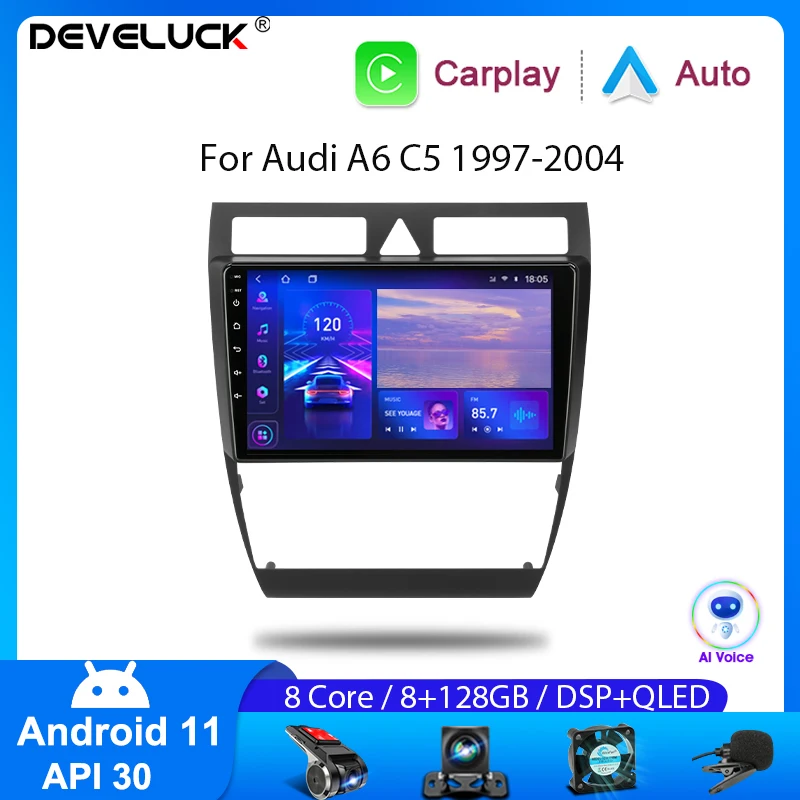 Develuck Android 11 Car Radio for Audi A6 C5 1997-2004 S6 1999-2004 RS6 2002-2006 Multimedia Player Carplay Auto Stereo GPS DVD
Develuck Android 11 Car Radio for Audi A6 C5 1997-2004 S6 1999-2004 RS6 2002-2006 Multimedia Player Carplay Auto Stereo GPS DVD