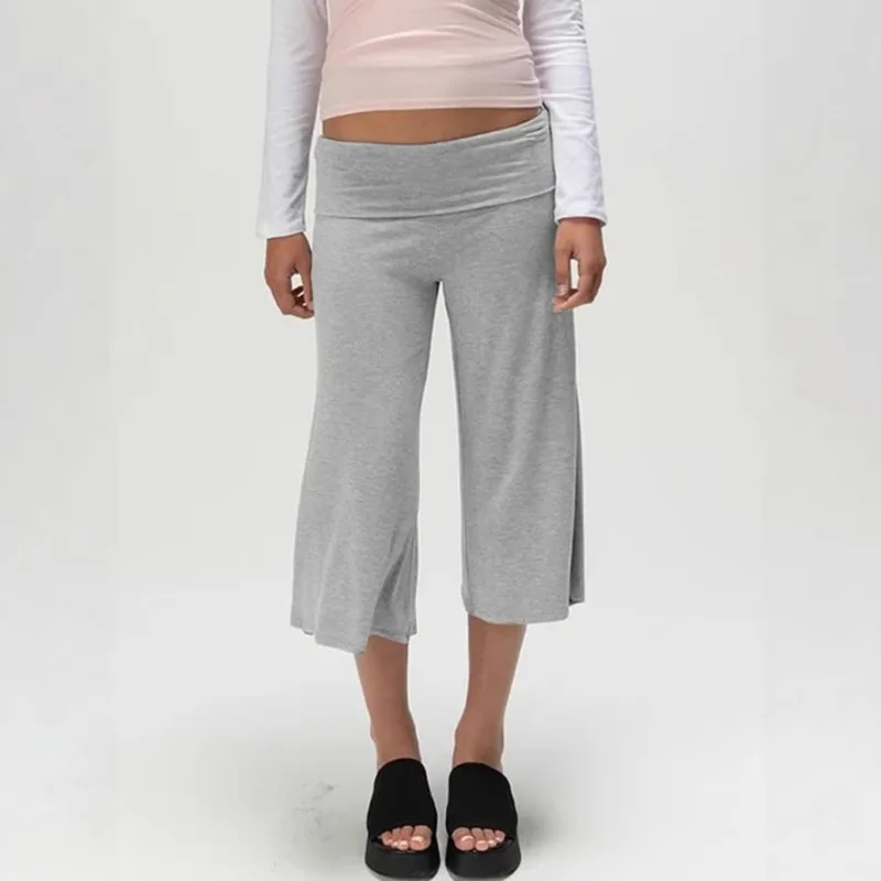 FL Women Fold Over Waist Gaucho Pants Low Rise Cropped Wide Leg Capri Pants Summer Foldover Culottes Yoga Pants Pajama Bottoms
FL Women Fold Over Waist Gaucho Pants Low Rise Cropped Wide Leg Capri Pants Summer Foldover Culottes Yoga Pants Pajama Bottoms