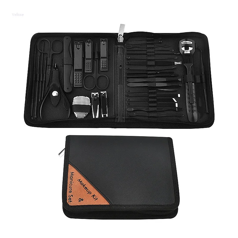 Professional Complete Black Nail Clipper Set Manicure Pedicure Tool Kit Foot File Cuticle Scissors Grooming Beauty Gift Case
Professional Complete Black Nail Clipper Set Manicure Pedicure Tool Kit Foot File Cuticle Scissors Grooming Beauty Gift Case