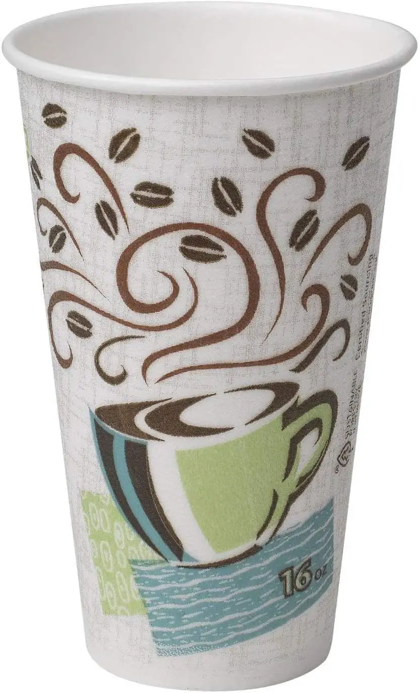 Insulated Paper Hot Cups, 16oz 75 Count, Coffee Haze Design, Perfect for Hot Drinks
Insulated Paper Hot Cups, 16oz 75 Count, Coffee Haze Design, Perfect for Hot Drinks