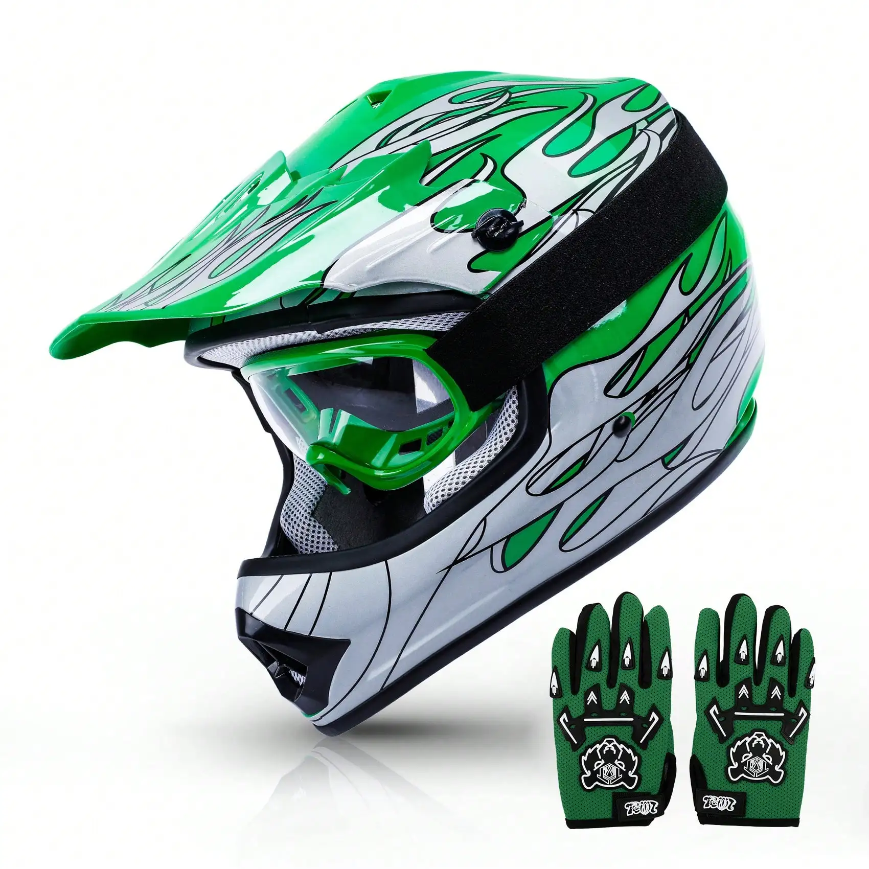 Youth TCMT Dot Certified Full Face Helmet Combo For Motocross Dirt Bike MX ATV Bicycle Off Road Riding Complete With Cycling Goggles & Protective Gloves Outdoor Accessory
Youth TCMT Dot Certified Full Face Helmet Combo For Motocross Dirt Bike MX ATV Bicycle Off Road Riding Complete With Cycling Goggles & Protective Gloves Outdoor Accessory