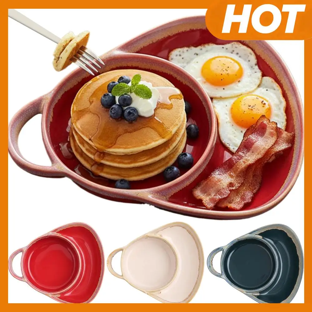 Soup and Sandwich Plate with Handle Combo Ceramic Soup Easy To Clean Stoneware Bowls for Breakfast
Soup and Sandwich Plate with Handle Combo Ceramic Soup Easy To Clean Stoneware Bowls for Breakfast