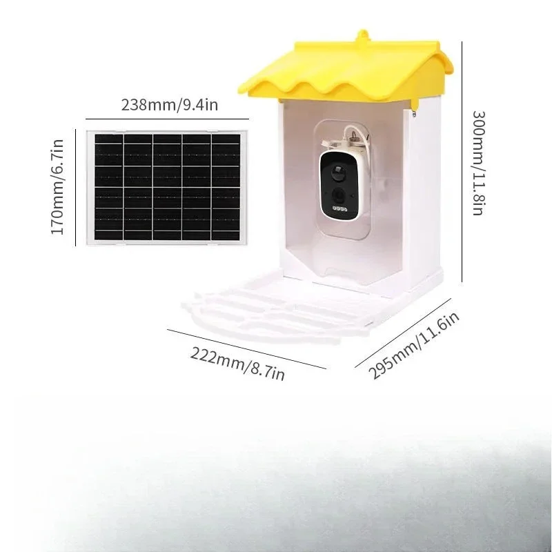 Solar Smart Bird Feeder with Camera