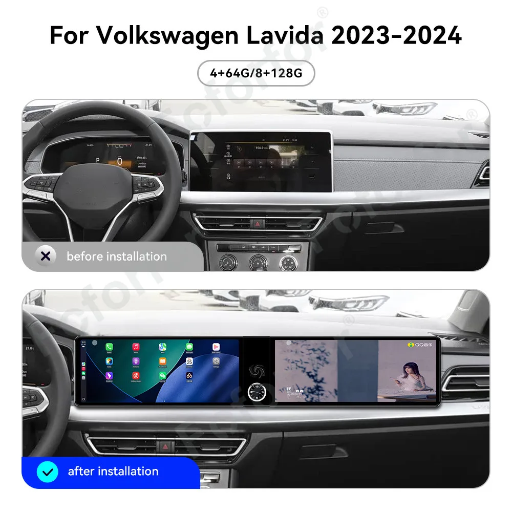 12.3"Dual Screen Update Android13 Car Radio Carplay GPS Navi Multimedia Player Radio dvd player For Volkswagen Lavida 2023-2024
12.3"Dual Screen Update Android13 Car Radio Carplay GPS Navi Multimedia Player Radio dvd player For Volkswagen Lavida 2023-2024
