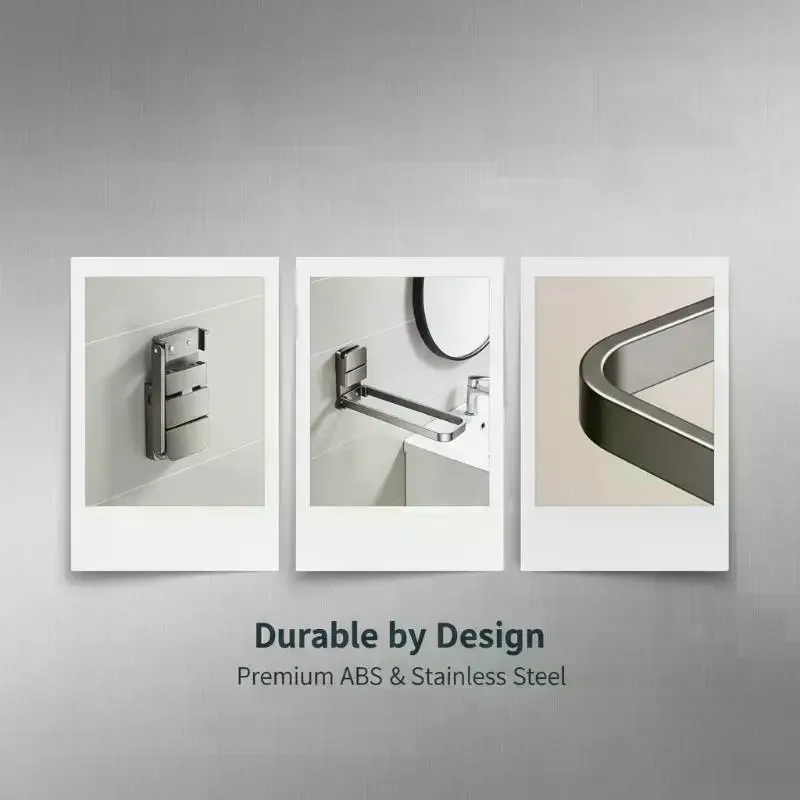 Detachable Towel Rack Space-Saving Rack Compact Design Damage-Free Removal Easy Installation Moisture-Resistant Material