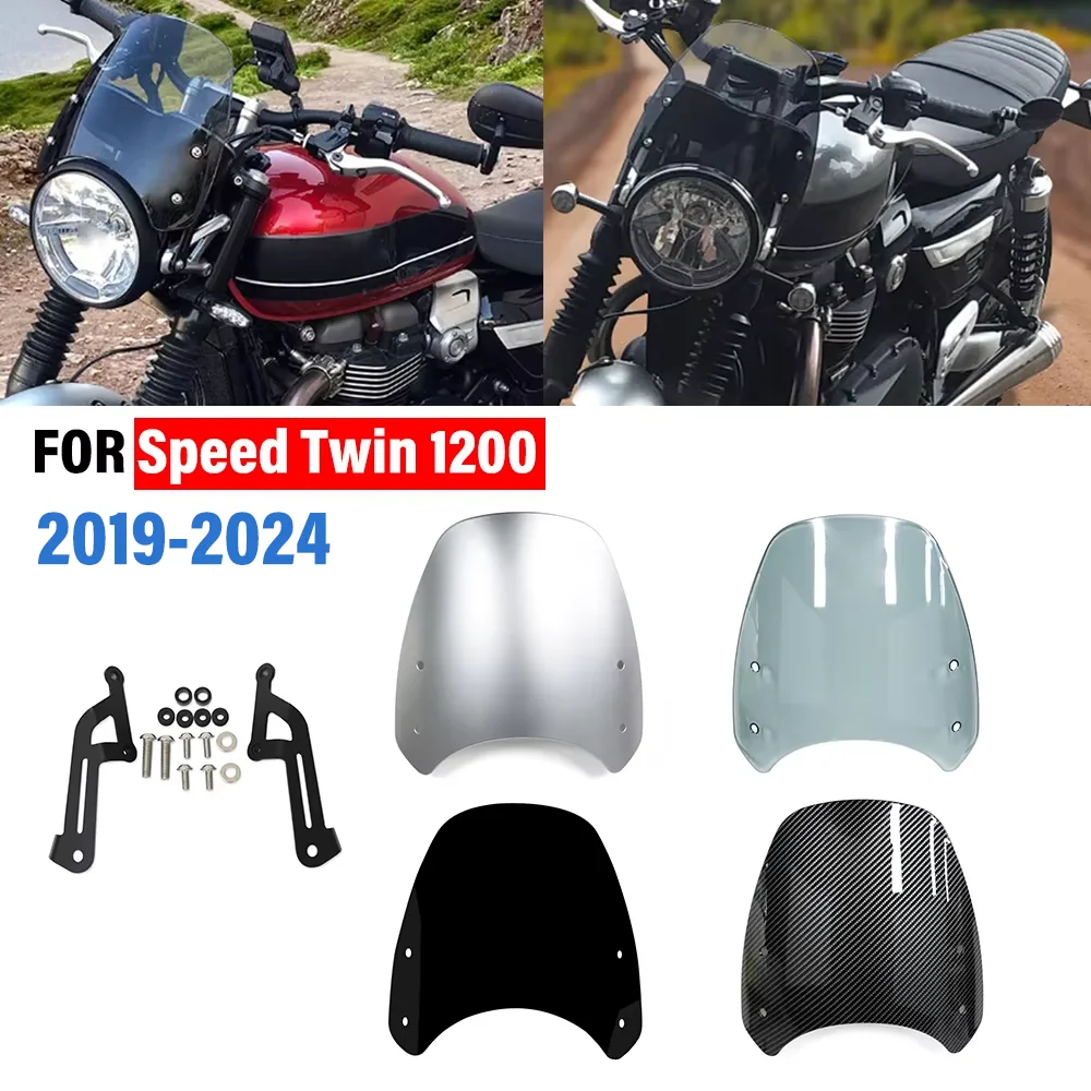 FOR Speed Twin 1200 2019-2024 Motorcycle Front Windscreen Flyscreen Headlight Windshield Wind Deflector Visor Viser With Bracket
FOR Speed Twin 1200 2019-2024 Motorcycle Front Windscreen Flyscreen Headlight Windshield Wind Deflector Visor Viser With Bracket