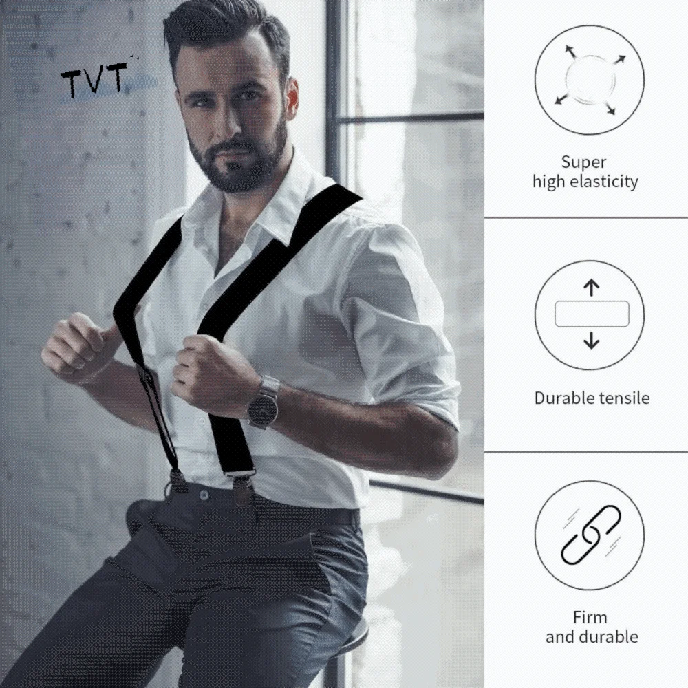 Retro Solid Color Work Suspenders Heavy Duty 5cm Wide X-Type Suspenders Anti-slip Elegant Elastic Pants Braces Work Use
Retro Solid Color Work Suspenders Heavy Duty 5cm Wide X-Type Suspenders Anti-slip Elegant Elastic Pants Braces Work Use