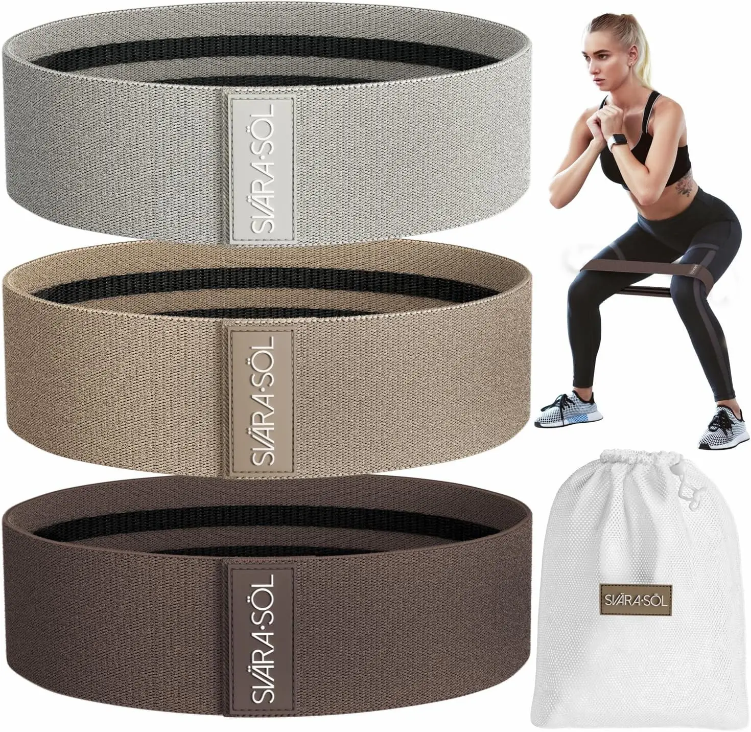 3-Pack Fabric Resistance Bands for Legs, Glutes, Arms - Workout, Therapy, Strength Training Elastic Exercise Bands
3-Pack Fabric Resistance Bands for Legs, Glutes, Arms - Workout, Therapy, Strength Training Elastic Exercise Bands