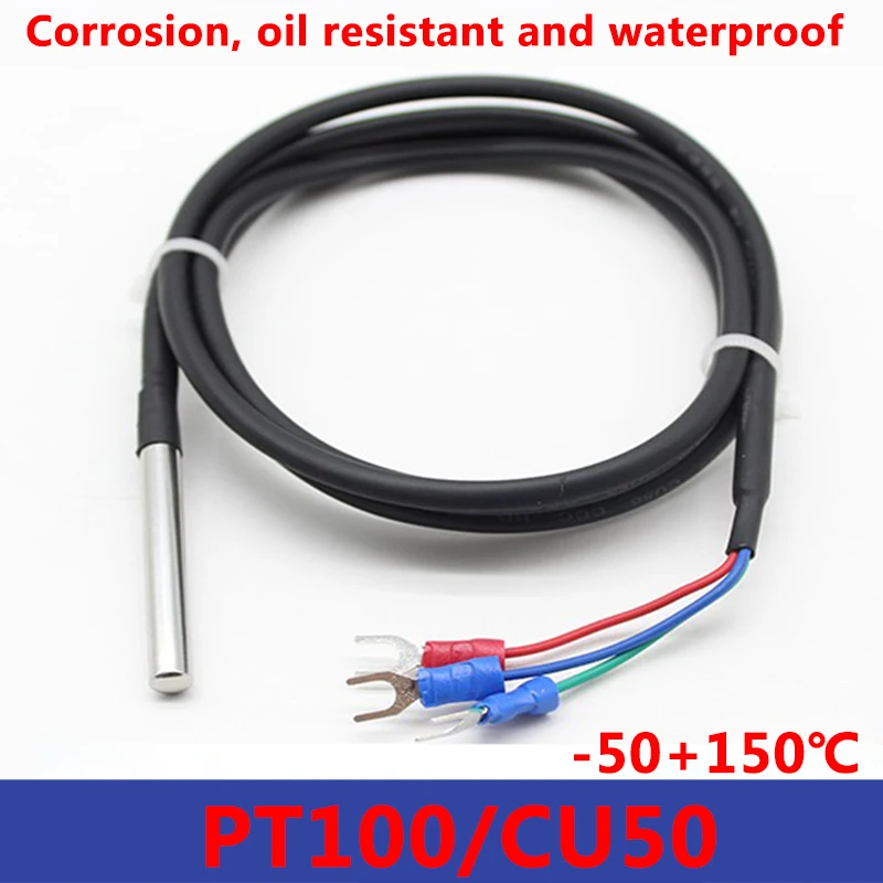 Pt100/CU50 waterproof temperature sensor three wire platinum thermistor silicon protection wire,oil resistant,heat-resistant
Pt100/CU50 waterproof temperature sensor three wire platinum thermistor silicon protection wire,oil resistant,heat-resistant