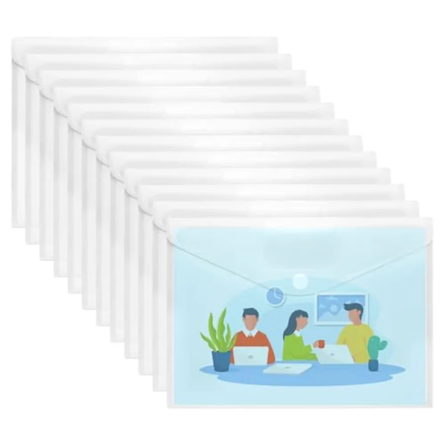 Plastic Envelopes, Folders for Document for A4 Letter Size, Poly File Folders with Label Pockets for School Home Office Organiz
Plastic Envelopes, Folders for Document for A4 Letter Size, Poly File Folders with Label Pockets for School Home Office Organiz