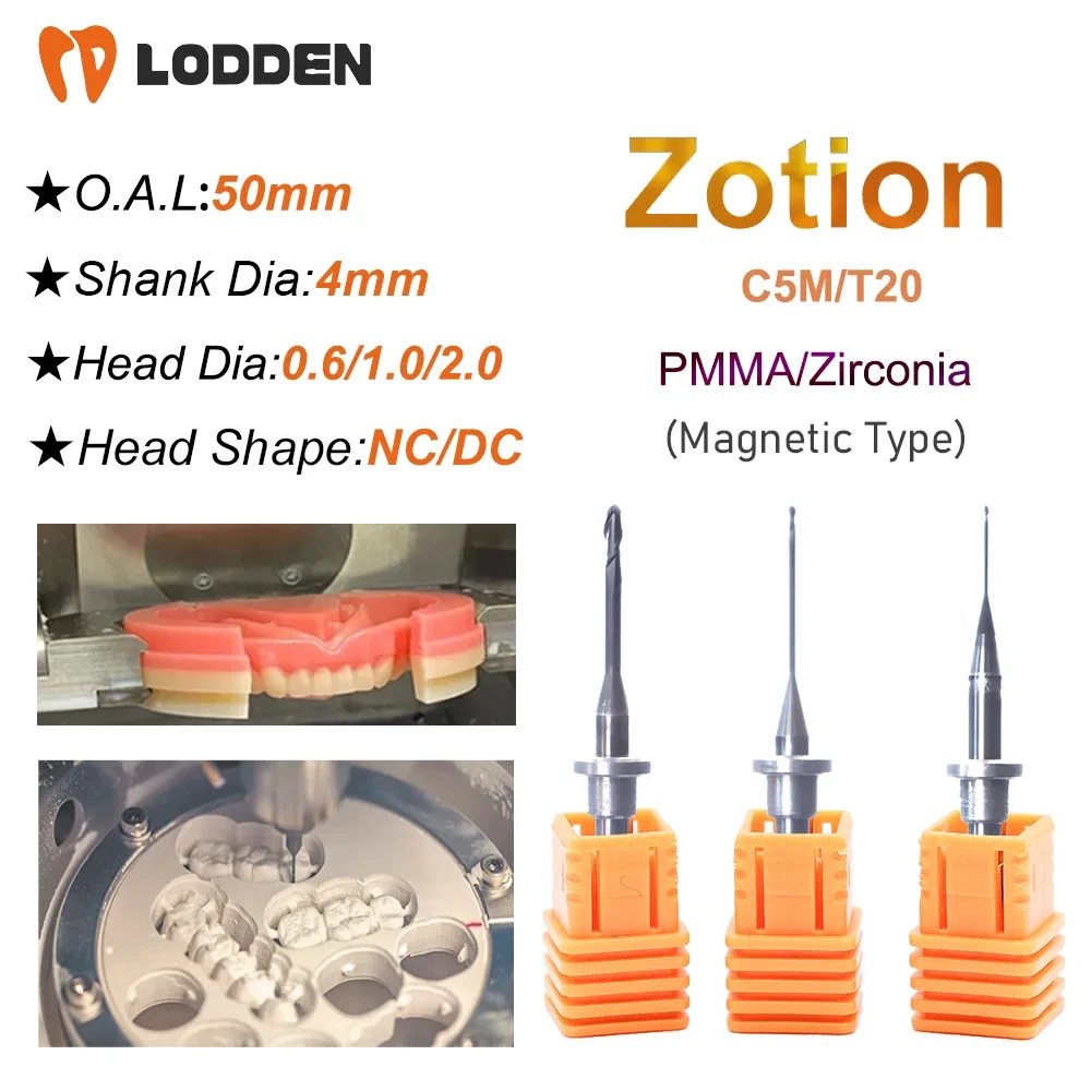 Zotion C5M/T20 Milling Burs Magnetic Ring Dental Grinding Zirconia/PMMA D4 Shank 50mm Length Dental Grinding Tool CAD CAM System
Zotion C5M/T20 Milling Burs Magnetic Ring Dental Grinding Zirconia/PMMA D4 Shank 50mm Length Dental Grinding Tool CAD CAM System