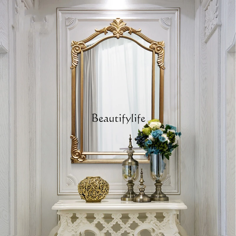French retro bathroom mirror European porch wall-mounted fireplace American smart anti-fog bathroom mirror
French retro bathroom mirror European porch wall-mounted fireplace American smart anti-fog bathroom mirror