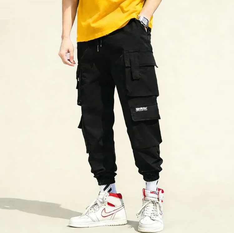 Spring and Autumn Multi-Pocket Pure Color Loose Harem Jogging Pants Men Hip Hop Streetwear Casual Sweatpants Man
Spring and Autumn Multi-Pocket Pure Color Loose Harem Jogging Pants Men Hip Hop Streetwear Casual Sweatpants Man