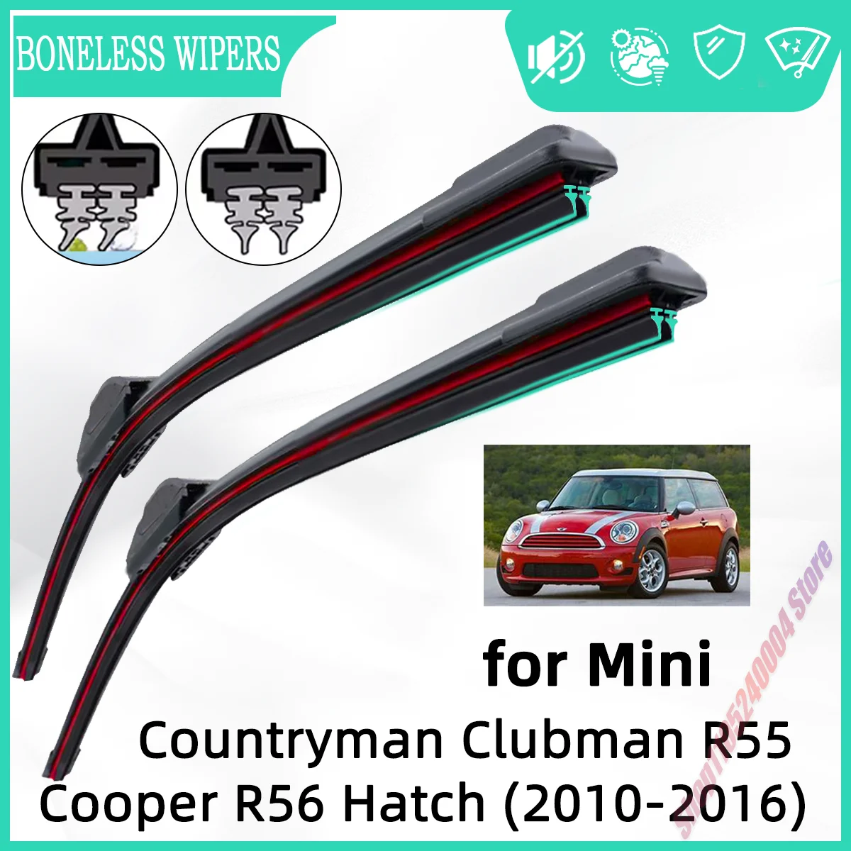 Front Wiper Blades Brushes Cutter Accessories Windscreen Double Rubber Car Wiper For Mini Clubvan Clubman R55 Cooper Hatch R60
Front Wiper Blades Brushes Cutter Accessories Windscreen Double Rubber Car Wiper For Mini Clubvan Clubman R55 Cooper Hatch R60