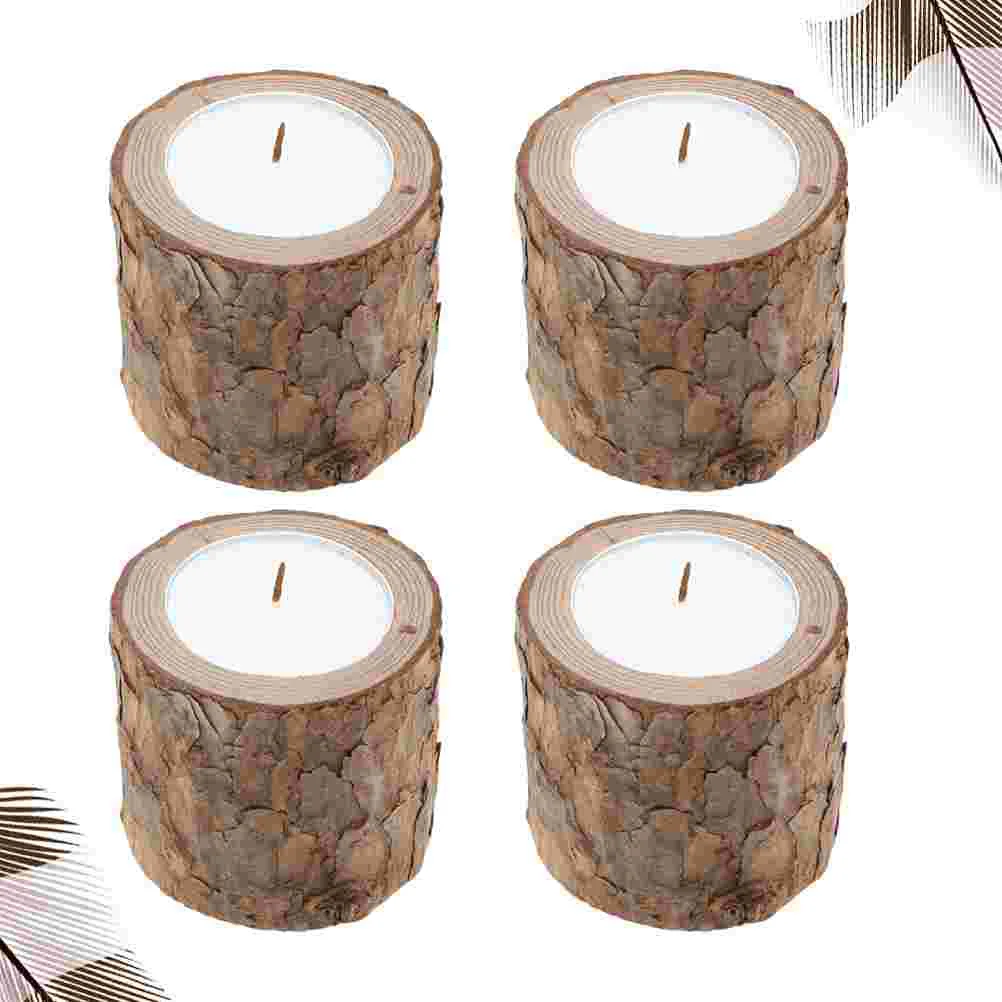 4 Pcs Tall Tealight Holder Wooden Stump Candlestick Succulent Planter Decor Elegant Rustic Home Bar Cafe Wedding Party nament
4 Pcs Tall Tealight Holder Wooden Stump Candlestick Succulent Planter Decor Elegant Rustic Home Bar Cafe Wedding Party nament
