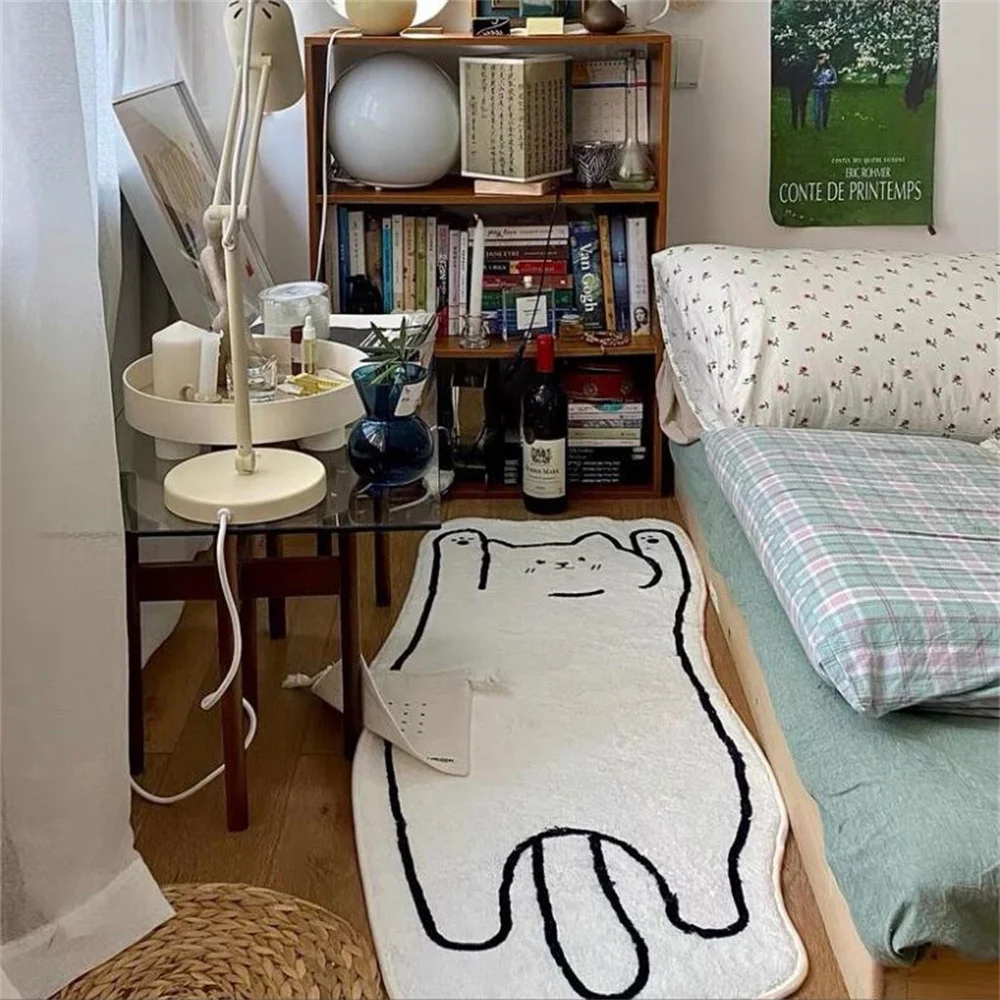 Nordic Creative Cat Rug Cartoon Carpet for Bedroom Non-slip Bedside Area Rug Cute Soft Floor Mat for Living Room Table Mat Decor
Nordic Creative Cat Rug Cartoon Carpet for Bedroom Non-slip Bedside Area Rug Cute Soft Floor Mat for Living Room Table Mat Decor