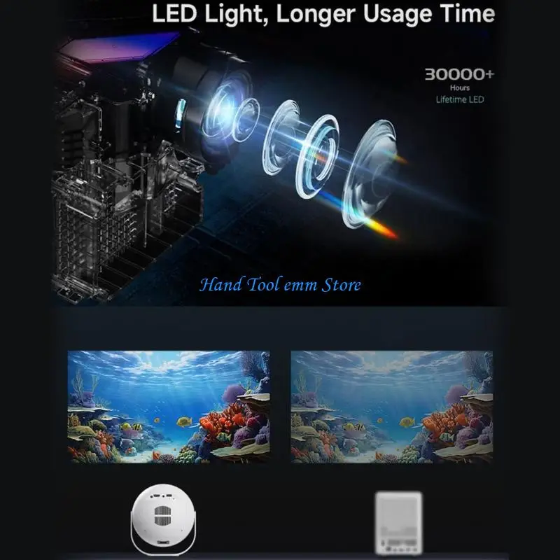 H37F Portable Projector 1.2 1 Throw Ratio 1080P 4K Support Input for House
H37F Portable Projector 1.2 1 Throw Ratio 1080P 4K Support Input for House