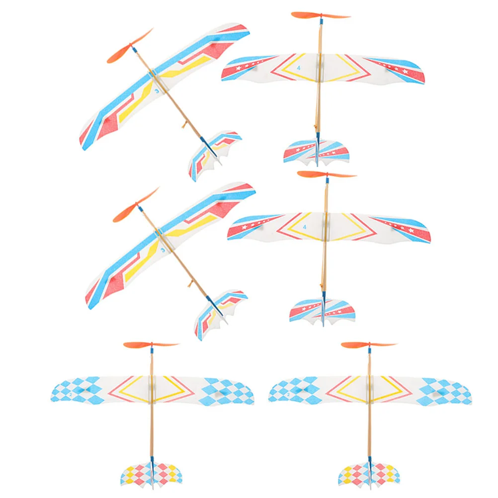6 Pcs 3D Virtual Model Small Rubber Band Plane Student Child Toys Helicopter Toy Catapult Paper Plastic Outdoor Flying Powered
6 Pcs 3D Virtual Model Small Rubber Band Plane Student Child Toys Helicopter Toy Catapult Paper Plastic Outdoor Flying Powered