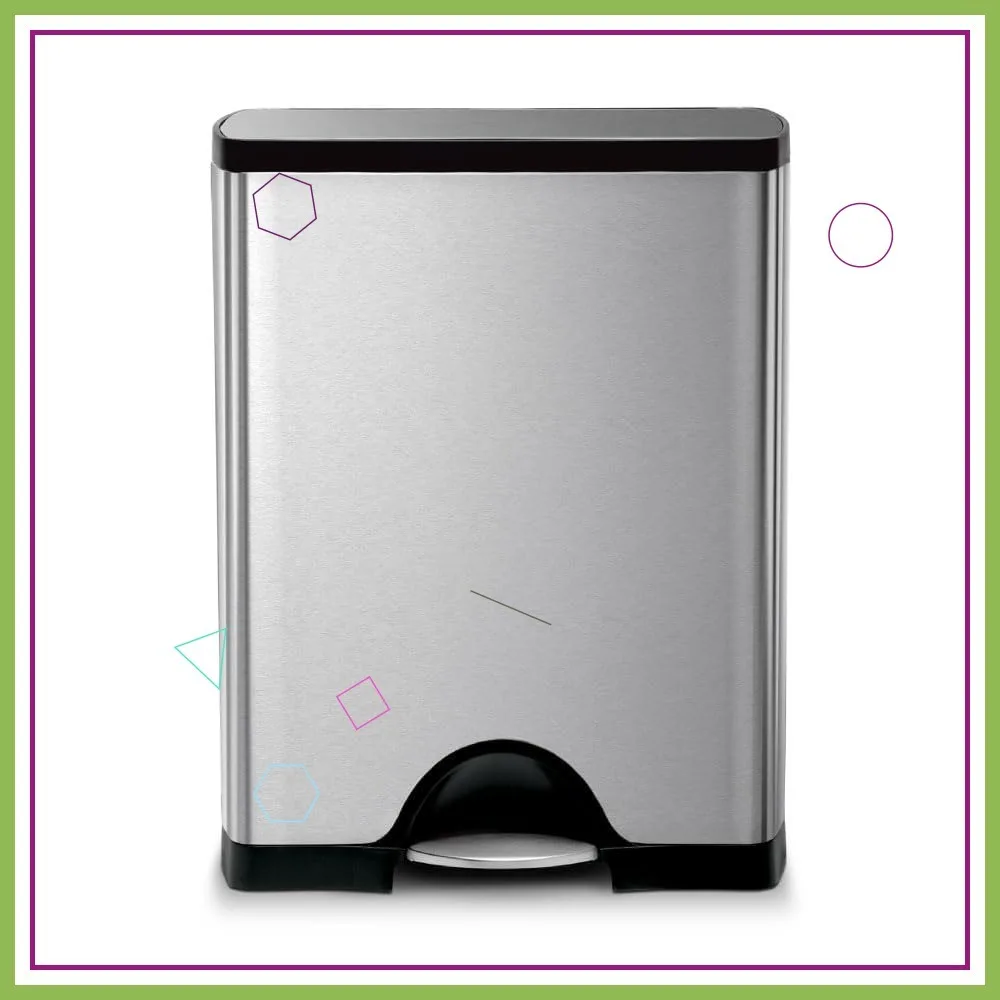 50-литровое прямоугольное мусорное ведро для кухни с педалью, из матовой нержавеющей стали, прочное и современное
50-литровое прямоугольное мусорное ведро для кухни с педалью, из матовой нержавеющей стали, прочное и современное