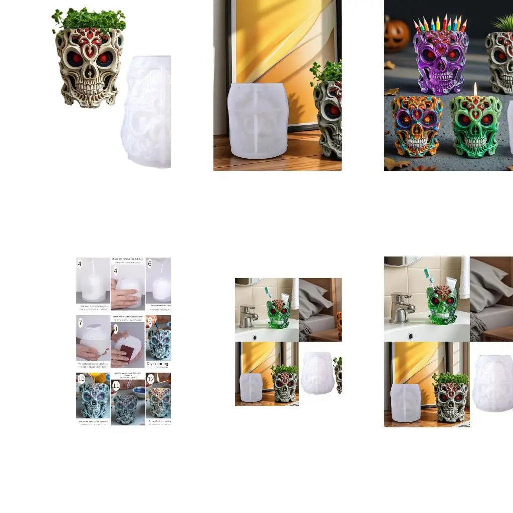 Reusable Skull Silicone Mold Jewelry Making Supplies and Decorative Planters
Reusable Skull Silicone Mold Jewelry Making Supplies and Decorative Planters