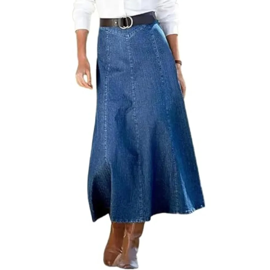 yoeasy Women's Vintage Denim Maxi Skirt Casual High Waist Flowy Swing A-Line Long Jean Skirt
yoeasy Women's Vintage Denim Maxi Skirt Casual High Waist Flowy Swing A-Line Long Jean Skirt