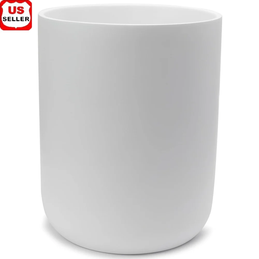 Mini Round Trash Can Matte White Small Waste Basket Bathroom Office Bedroom Under Desk Space Saver
Mini Round Trash Can Matte White Small Waste Basket Bathroom Office Bedroom Under Desk Space Saver