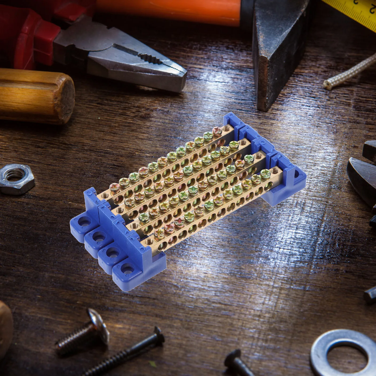 Copper Terminal Block Grounding Bus Bar Wire Connectors Secure Barrier Terminals Long
Copper Terminal Block Grounding Bus Bar Wire Connectors Secure Barrier Terminals Long