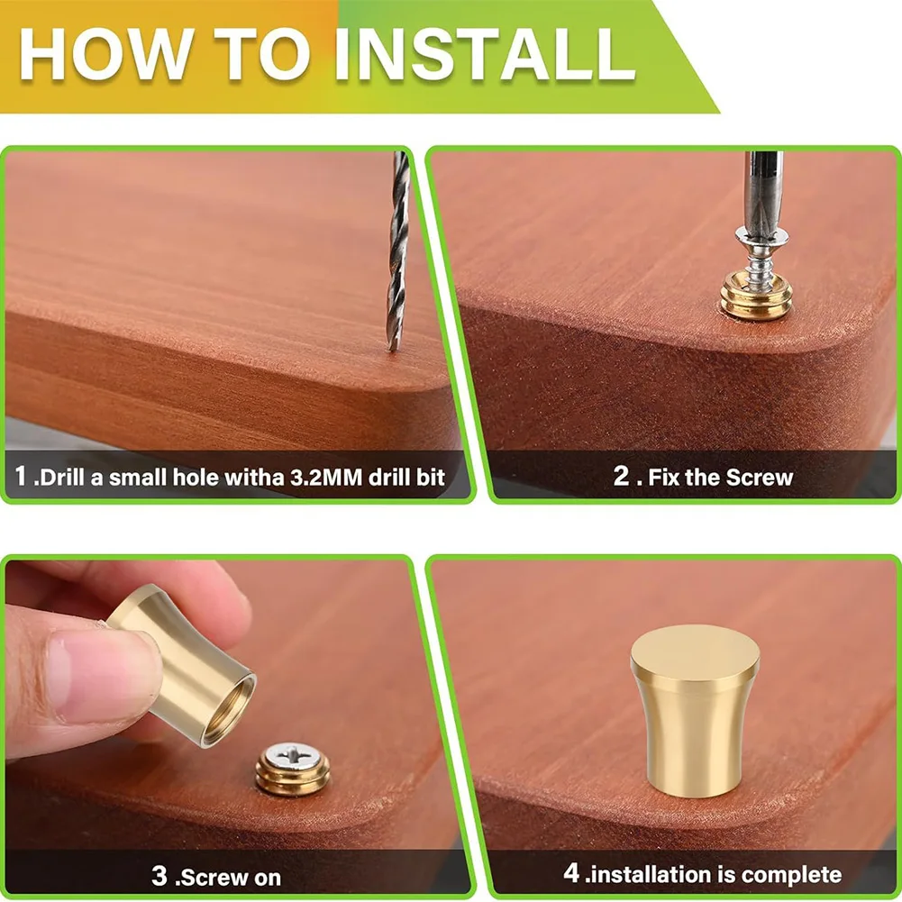 4pcs Brass Chopping Board Feet Non Skid Pads With Screws For Kitchen Cutting Board Stabilizers Anti Slip Furniture Accessories
4pcs Brass Chopping Board Feet Non Skid Pads With Screws For Kitchen Cutting Board Stabilizers Anti Slip Furniture Accessories