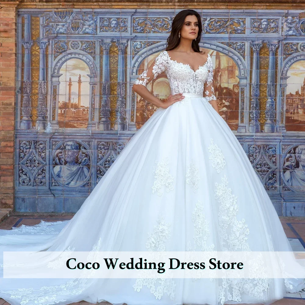 Индивидуальный элегантный топ с круглым вырезом Свадебные платья из органзы с вышивкой, бальные платья с рукавом до локтя, свадебные платья с пуговицами, Vestido De Novia
Индивидуальный элегантный топ с круглым вырезом Свадебные платья из органзы с вышивкой, бальные платья с рукавом до локтя, свадебные платья с пуговицами, Vestido De Novia