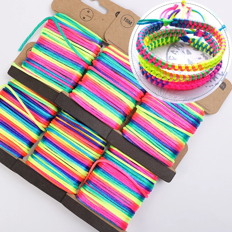 10M/roll 2.5mm Gradient Color Nylon Cord Thread Chinese Knot Macrame Cord Children Bracelet Braided String DIY Beading Thread 
10M/roll 2.5mm Gradient Color Nylon Cord Thread Chinese Knot Macrame Cord Children Bracelet Braided String DIY Beading Thread