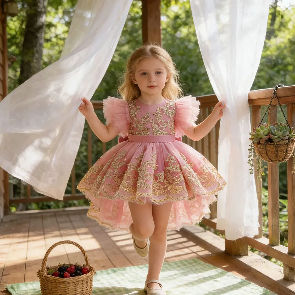 2026 Fashion New Flower Girl Dresses Mesh Lace Short Sleeve Baby Girls Sequin Dress Summer Girls Bridesmaid Dresses 3-8 Years
2026 Fashion New Flower Girl Dresses Mesh Lace Short Sleeve Baby Girls Sequin Dress Summer Girls Bridesmaid Dresses 3-8 Years