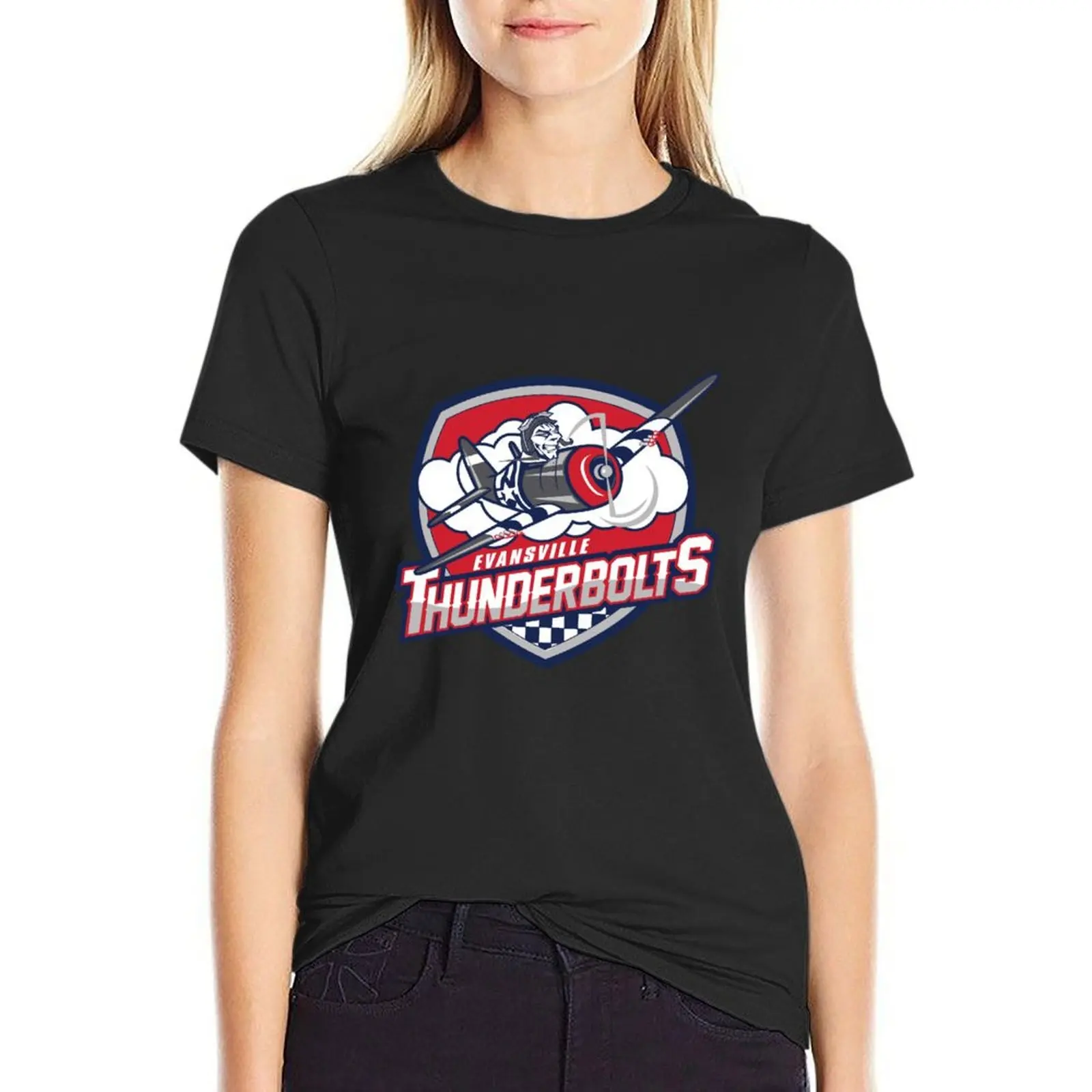 Evansville Thunderbolts Essential T-Shirt Blouse oversized plus size tops lady clothes summer clothes for Women
Evansville Thunderbolts Essential T-Shirt Blouse oversized plus size tops lady clothes summer clothes for Women