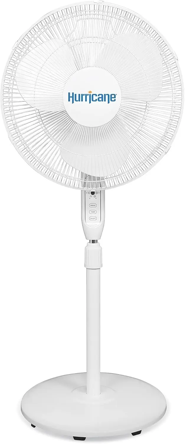 16" Supreme Oscillating Stand Pedestal Fan with Remote for Home, White - Standing Electric Air Cooling Unit for Indoor
16" Supreme Oscillating Stand Pedestal Fan with Remote for Home, White - Standing Electric Air Cooling Unit for Indoor