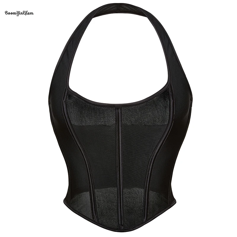 Sexy Transparent Elastic Lace UP Bone Corset Vest Tank Top Back Tight Bustier Women's Plus Size Corselet
Sexy Transparent Elastic Lace UP Bone Corset Vest Tank Top Back Tight Bustier Women's Plus Size Corselet