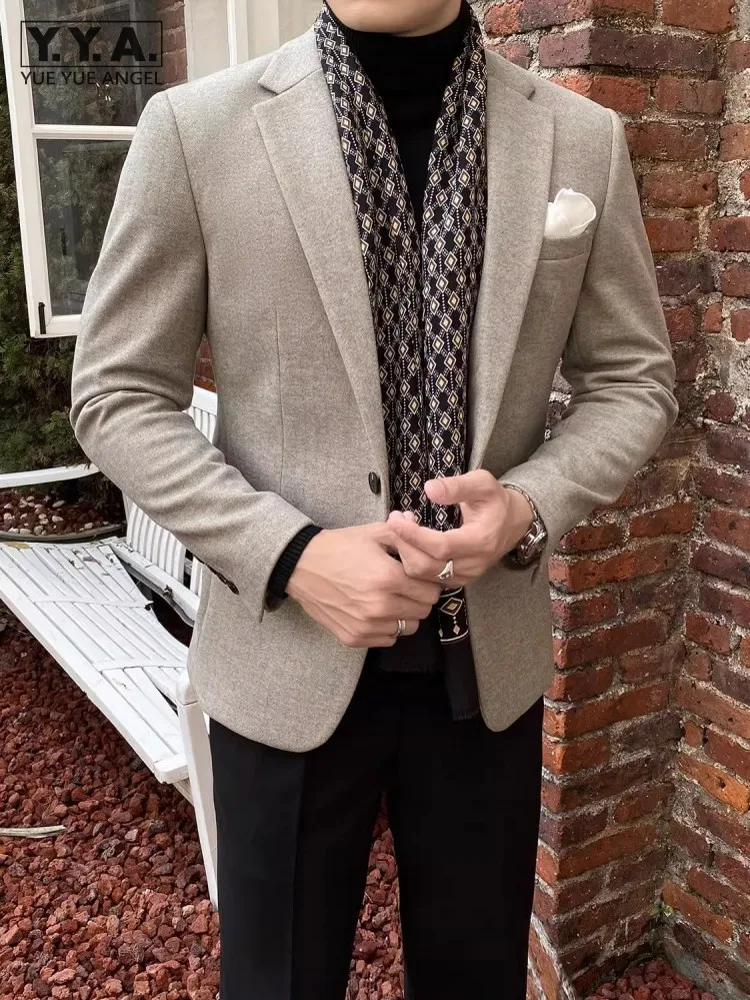 Autumn New Business Men Slim Fit One Button Woolen Blazer Suit Jacket British Style Formal Dress Coat Vintage Office Work Blazer
Autumn New Business Men Slim Fit One Button Woolen Blazer Suit Jacket British Style Formal Dress Coat Vintage Office Work Blazer