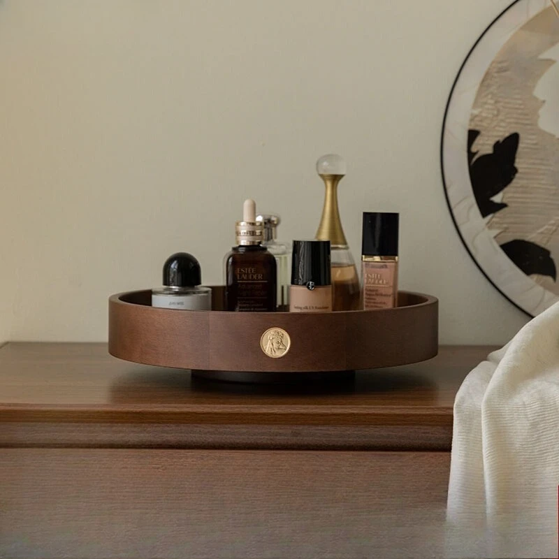 Luxury Cosmetic Storage Box, Rotating Desktop Organizer, Vanity Tray for Perfume, Wooden Organizer for Bathroom
Luxury Cosmetic Storage Box, Rotating Desktop Organizer, Vanity Tray for Perfume, Wooden Organizer for Bathroom