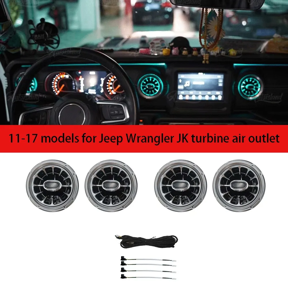 LED 256 colors Turbine Outlet LED Ambient Light For Jeep Wrangler JL 2018 - 2023 JK 2011-2017 Front Air Vent Inlet Ambient Lamp
LED 256 colors Turbine Outlet LED Ambient Light For Jeep Wrangler JL 2018 - 2023 JK 2011-2017 Front Air Vent Inlet Ambient Lamp