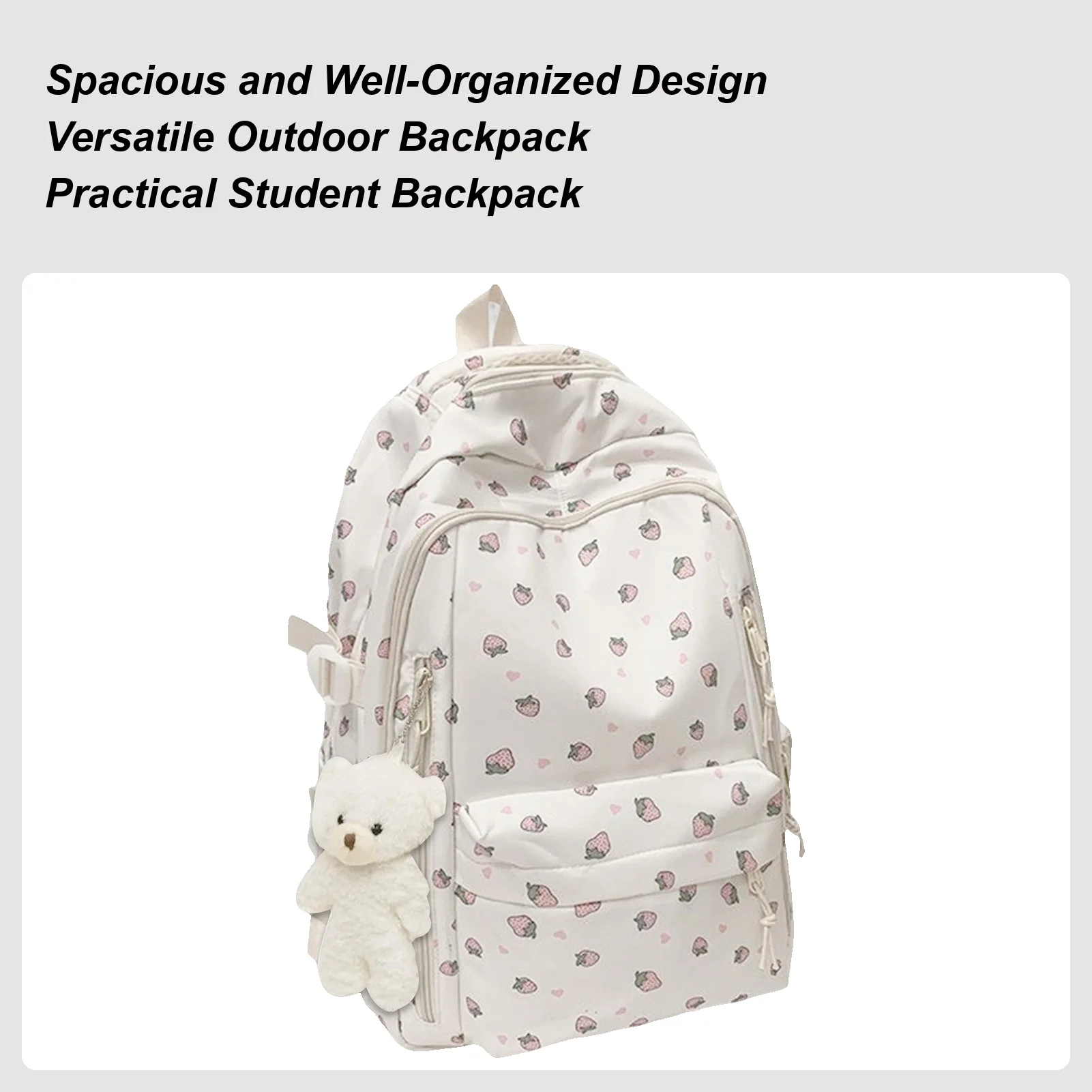 Милые рюкзаки для школы, клубничный школьный эстетический рюкзак для подростков, большая сумка для хранения для начальной и средней школы
Милые рюкзаки для школы, клубничный школьный эстетический рюкзак для подростков, большая сумка для хранения для начальной и средней школы