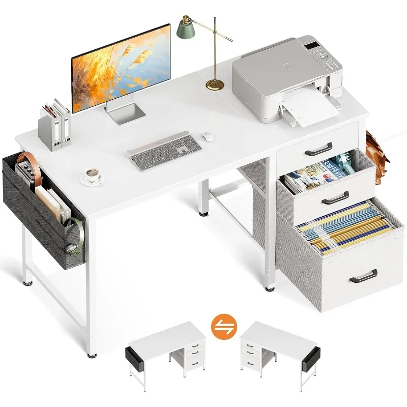 40-Inch Small Computer Desk with Fabric Drawers & File Cabinet, Home Office Desk with Cloth Storage Bag and Hook,
40-Inch Small Computer Desk with Fabric Drawers & File Cabinet, Home Office Desk with Cloth Storage Bag and Hook,