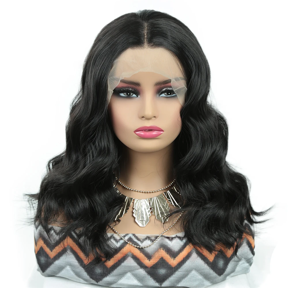 ALIBABY 13X4 Synthetic Lace Front Wig Short Black Deep Wave Synthetic Lace Wigs for Women Heat Resistant Hair Cosplay Wig
ALIBABY 13X4 Synthetic Lace Front Wig Short Black Deep Wave Synthetic Lace Wigs for Women Heat Resistant Hair Cosplay Wig