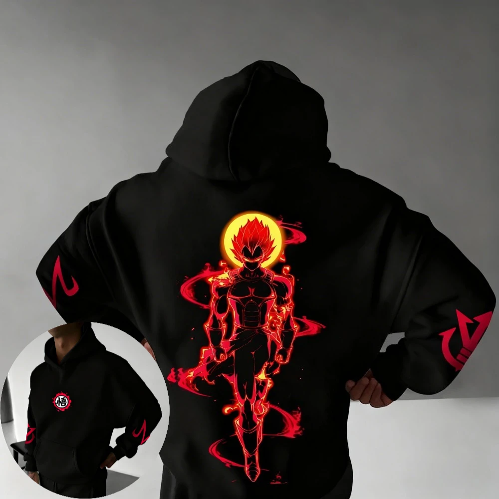 Мужская толстовка с капюшоном DRAGON BALL Vegeta, весенне-осенне-зимняя хлопковая трендовая одежда для мальчиков с длинными рукавами для родителей и детей
Мужская толстовка с капюшоном DRAGON BALL Vegeta, весенне-осенне-зимняя хлопковая трендовая одежда для мальчиков с длинными рукавами для родителей и детей