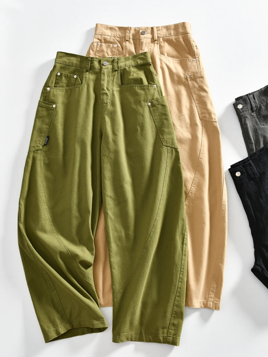 Retro Cotton Wide Leg Pants Men's Loose Tapered Autumn New Style Casual Trousers Straight Cut Youthful Vitality Black Grey White
Retro Cotton Wide Leg Pants Men's Loose Tapered Autumn New Style Casual Trousers Straight Cut Youthful Vitality Black Grey White
